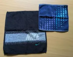 NIKE ナイキ タオルハンカチ ブラック　ミニタオルハンカチ　ネイビー　2枚のサムネイル