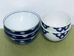 陶器 秀峰飯碗と橘吉の飯碗 5客セット