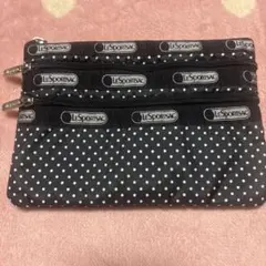 LeSportsac ドット柄 3ポケットポーチ