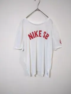 ナイキ　NIKE SB　Tシャツ　メンズXL　白　ロゴプリント
