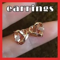 ラス1 ハート イヤリング ピンクゴールド オープンハート アクセサリー 耳飾り