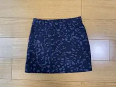 【GW価格】 PEARLY GATES ネイビー レオパード柄 スカートサイズ0