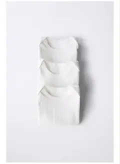 ZARA　リブ網みノースリーブ　ボディースーツ　3枚セット　ベビー