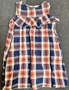 チェック柄ノースリーブワンピース 130