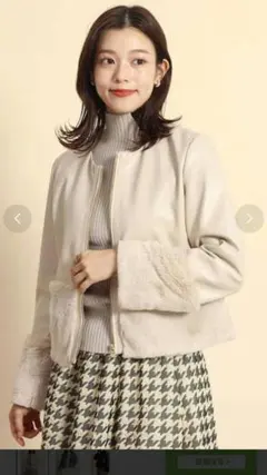 新品未使用ヤマダヤスコットクラブfennel ファー　ジャケット　ベージュ