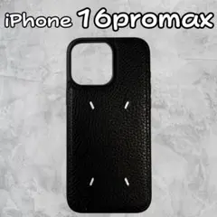iPhone16promax✿スマホケース ブラック 黒レザー刺繍韓国シンプル2