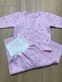 新品　パジャマ 女の子　80cm ピンク 星 ハート