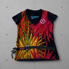 【人気総柄】Desigual Vネック 半袖カットソー 派手柄のサムネイル