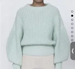 ZARA フローラルプリントニットトップス - メルカリ