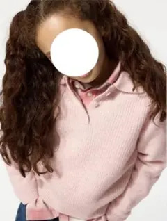 り*ん様 UNIQLO ユニクロ GIRLS スフレヤーンポロセーター ピンク