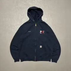 Carhartt 2019年製企業ロゴ刺繍ジップアップパーカースウェットパーカー