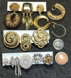 最終値下げ！イヤリング 片耳 16個 まとめ売り ゴールド系ほか #1565G