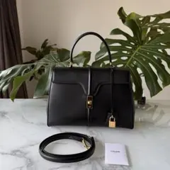 CELINE セーズ16 ミディアム　ブラック　2WAYハンドバッグ