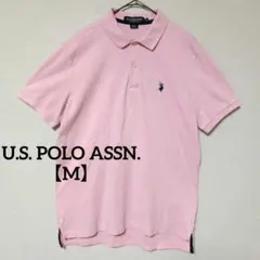 U.S. POLO ASSN. 半袖ポロシャツ M ピンク ワンポイントロゴのサムネイル