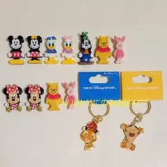 【未使用】 ディズニー 13個セット キーホルダー クリップ 平成レトロ