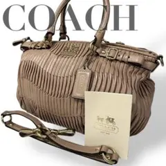 COACH マディソン ギャザードレザー リンジー サッチェル 2WAY - メルカリ