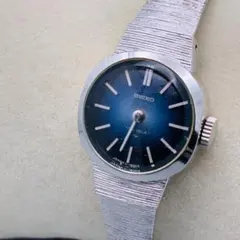 SEIKO 手巻き時計 青色 21 jewels 稼働品レディースB37 - メルカリ