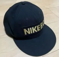 【美品】NIKE FC キャップ　ストレート　ナイキエフシー　ブラック　黒