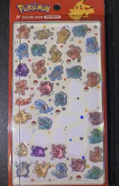 ポケモン ボンボンドロップ 3Dクリスタルステッカー 赤 韓国公式おすそ分け