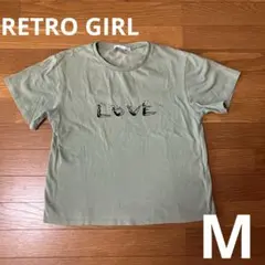 RETRO GIRL 半袖Tシャツ Tシャツ 半袖 グリーン系 グリーン