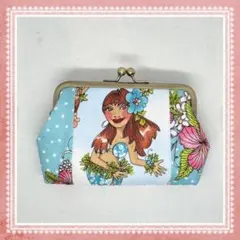 ハンドメイド がま口ポーチ ロラライハリス Island toss - メルカリ