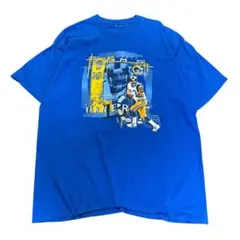 プリントTシャツ　NFL カート•ワーナー　ブルー　古着8Sc