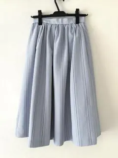 deicy　デイシー　フレアスカート　水色　ストライプ　S