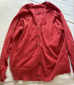 赤 カーディガン Lサイズ　SM2