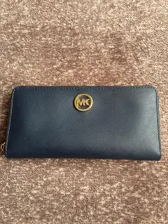Michael Kors ネイビー 長財布 MKロゴ