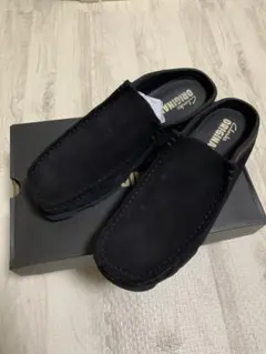 Clarks クラークス　WALLABEE SLIP ブラックスエードUK8.5