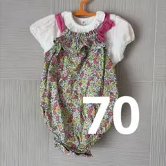 babyGap GAP 花柄 ロンパース 70　ボタニカル　綿100%