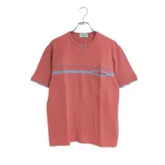 Crocodile Tシャツ 半袖 薄手 綿 レッド M 春 夏 インナー 上品
