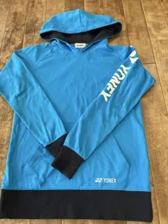 YONEX 裏起毛フード付き長袖ウェア S 青