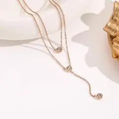 ネックレス レディース ゴールド ゴールドネックレス ピンクゴールド シンプル