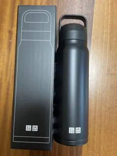 ユニクロ　炭酸対応ステンレスボトル　黒　ノベルティ　450ml