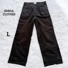 EMMA CLOTHES/カーゴパンツ/ワイド/ミリタリー/ブラック/綿/L