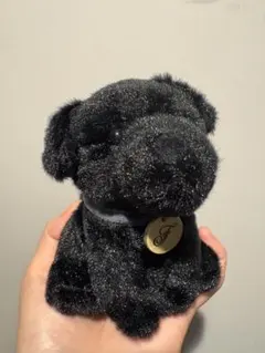 黒い犬のぬいぐるみキーホルダー付き　フェアモント東京　ノベルティ