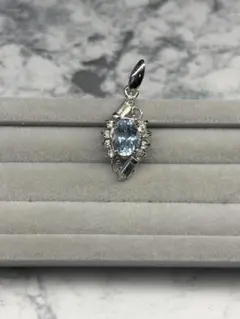 SV925 ブルートパーズ・オーバルカット（5.00ct）ペンダント<0724 