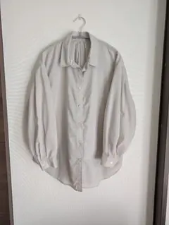 グローバルワーク　フレンチリネン混シャツ