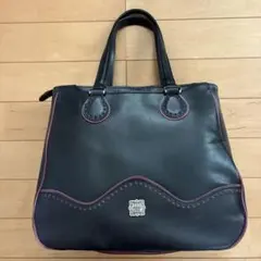 ANNA SUI レザーハンドバッグ ブラックのサムネイル