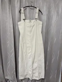 オフホワイト ジャンパースカート サロペット