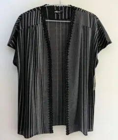 新品 Elegance fashion 半袖 ブラック・グレー アウター L