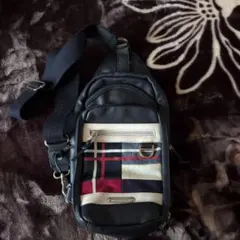 THE SHOP TK ボディバッグ ネイビー チェック柄