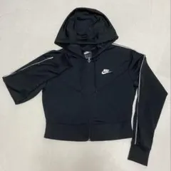 Nike ナイキ　クロップドパーカー　ブラック　M