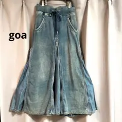 希少❣️goa革サスペンダー付き 麻ロングスカート - メルカリ