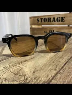 ⭐️カラーレンズ⭐️サングラス⭐️ヴィンテージ⭐️アメカジ⭐️古着⭐️ウェリントン⭐️ブラウン