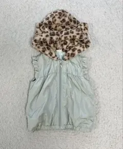 ヒョウ柄耳付き ベビー アウター 95cm