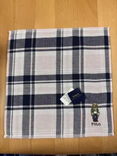 【新品】ラルフローレン　ポロベア　タオルハンカチ　　刺繍　ガーゼ