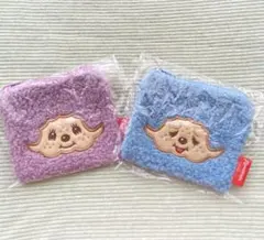 モンチッチ　もこもこスクエアポーチ　くすみカラーバージョン