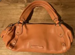 [美品] COLE HAAN コールハーン オレンジ色レザーショルダーバッグ